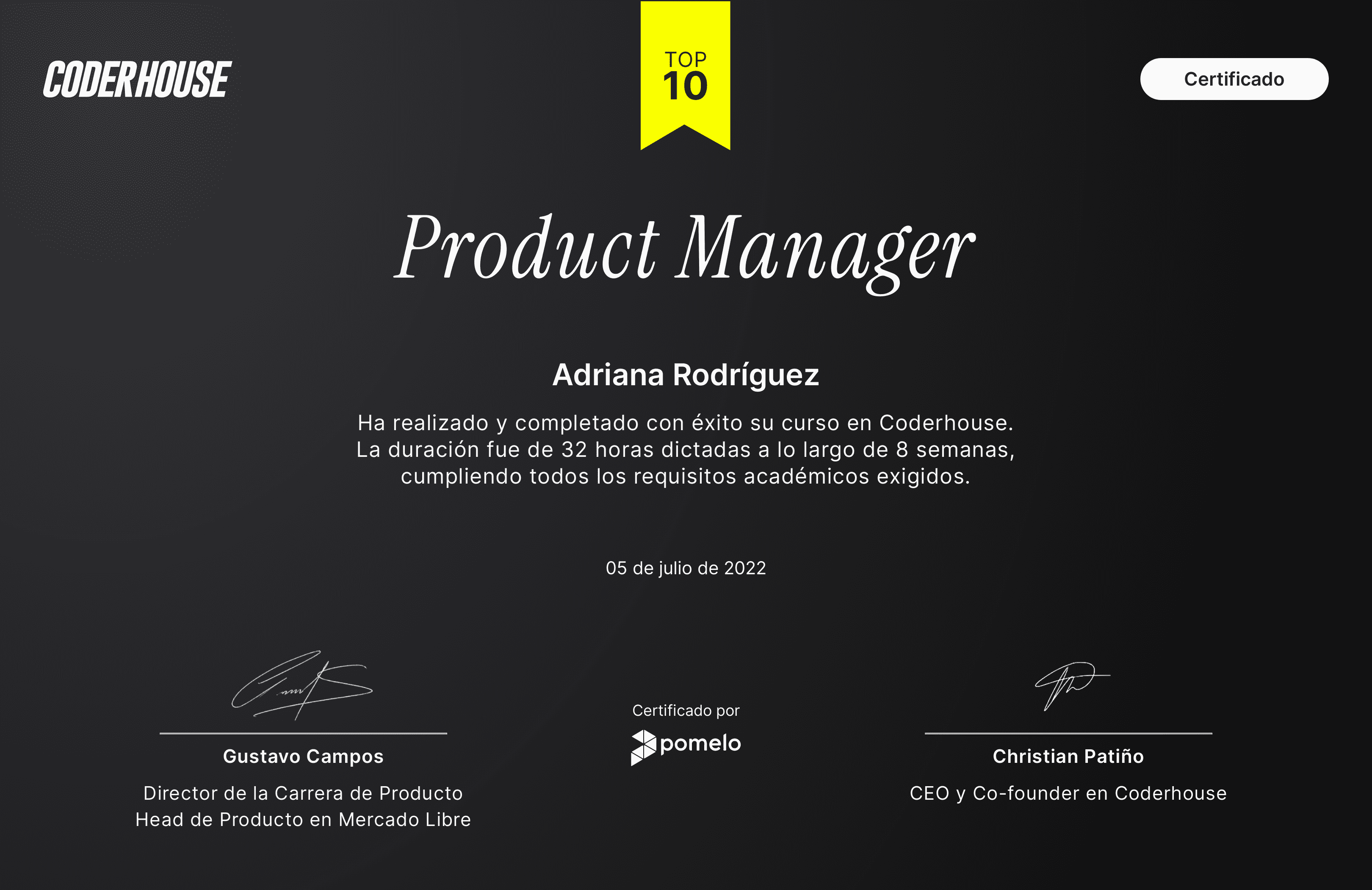 Certificado de Product Management