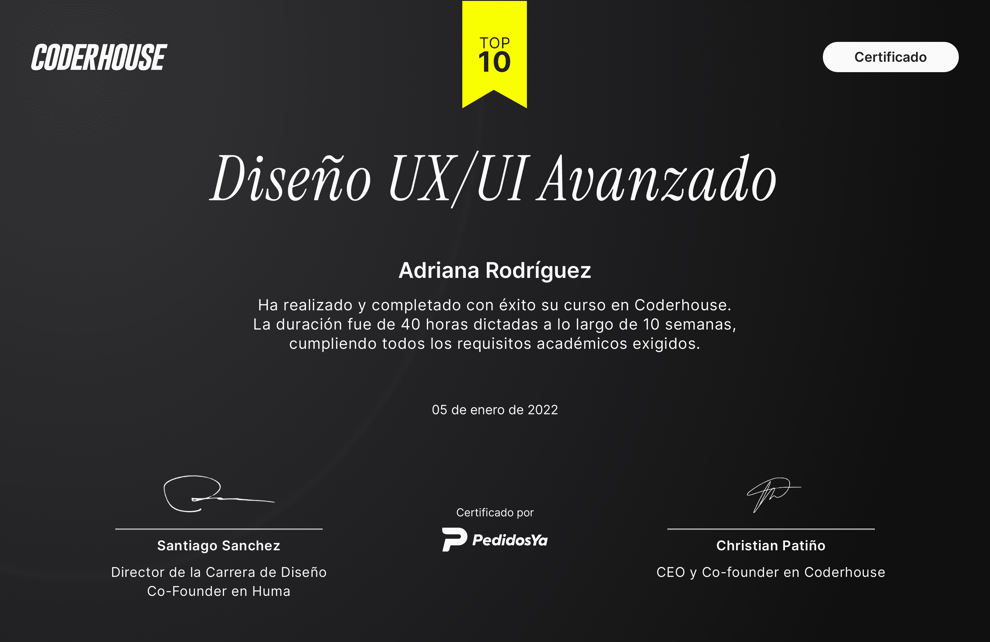 Certificado de UX UI