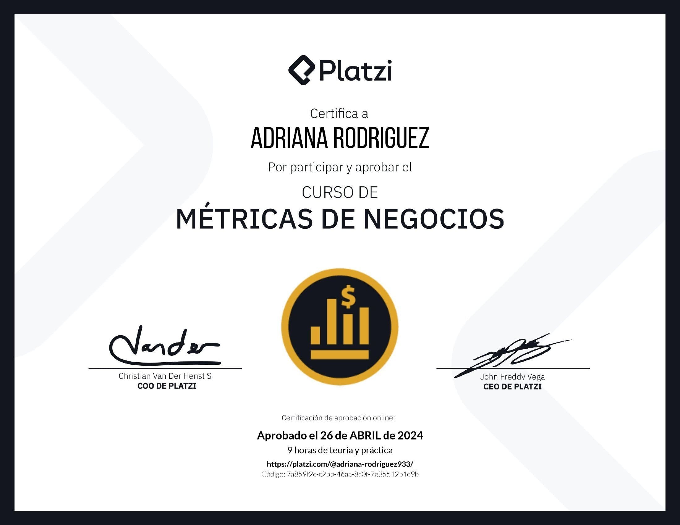 Certificado de negocio