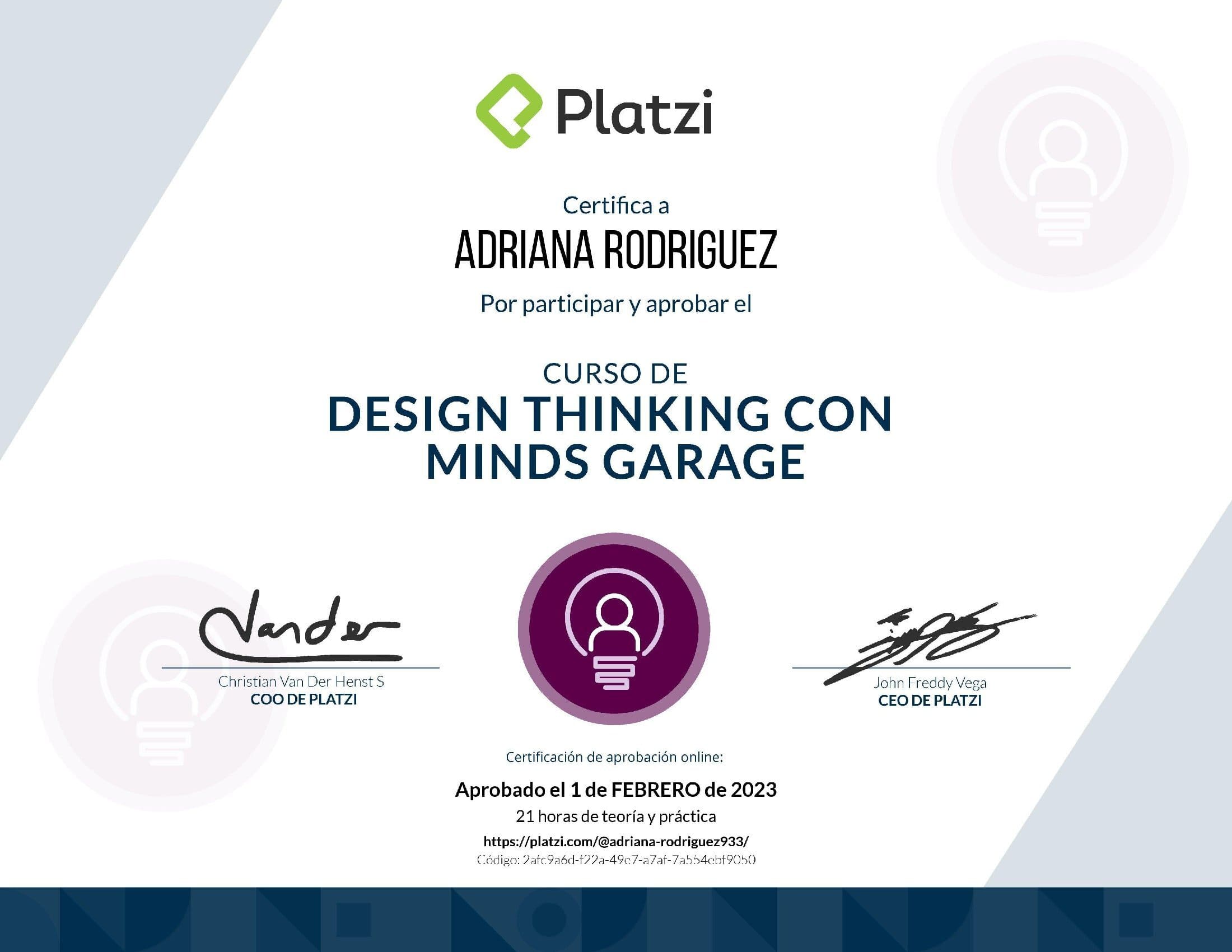 Certificado de Ux Design